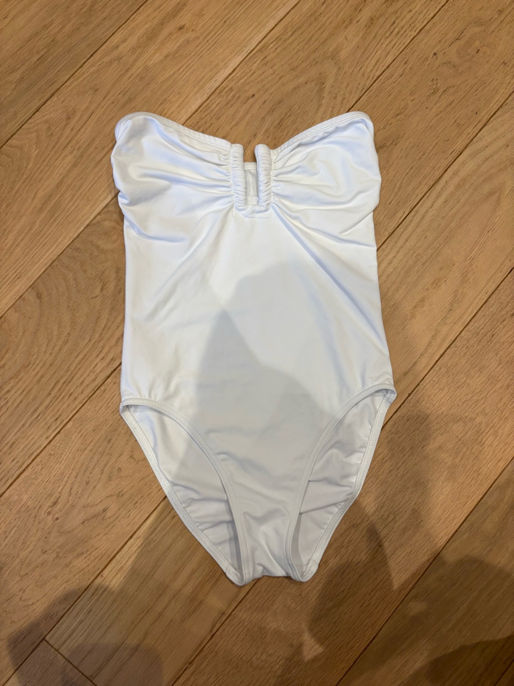 Eres Cassiopee Bandeau V-Wire White One-Piece Swimsuit